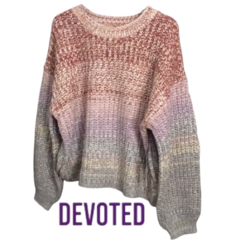 XL Ombré Chunky Knit Sweater from DEVOTED, New With Tags